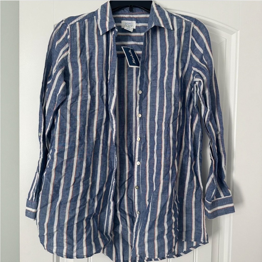 Women’s Striped Button-Up Top